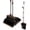 Black Brown, variant on XXXFLOWER 54" Long Handle Heavy Duty Steel Dustpan with Broom and Dustpan (Black, Brown)