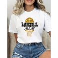 thumbnail image 1 of Camiseta estampada de cuello redondo, top vintage informal estampado para mujer, top deportivo de ocio., 1 of 6