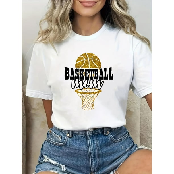 A Round-Neck Printed T-Shirt, Vintage Casual Printed Top for Women.