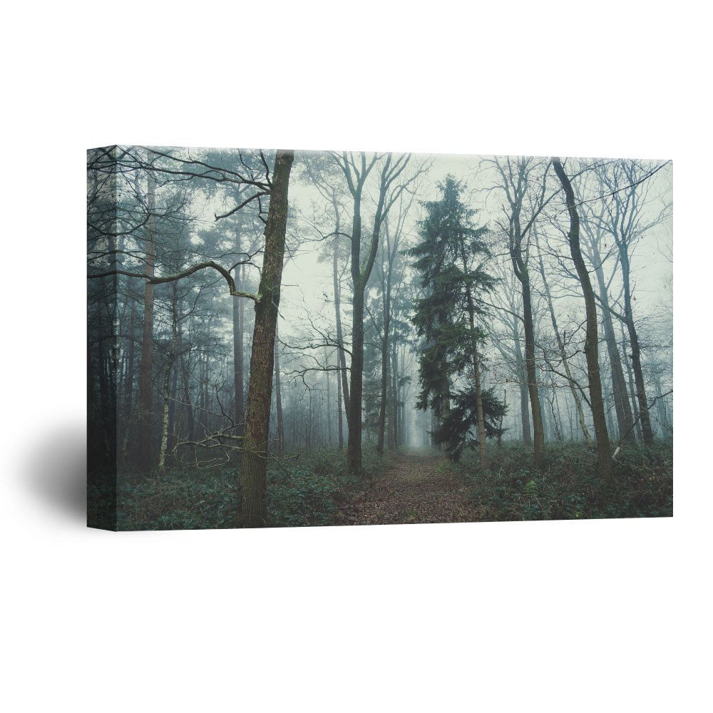 wall26 Canvas Wall Art - Quiet Path in The Forest - Giclee Print ...