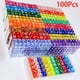 thumbnail image 2 of Juego de dados de 6 caras para mesa, juego de dados con bordes redondeados acrílicos transparentes de 14mm, 16 colores opcionales, para juegos de mesa, fiesta, DND, 100 unidades, 2 of 4