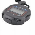 thumbnail image 2 of Digital Sports Stopwatch Timer | Handheld LCD Chronograph | Alarm & Hourly Chime | 12/24 Hour Display | Shows Hour Minute Second Month Date Day | Battery Included | Black | 8x6.4x2cm, 2 of 3
