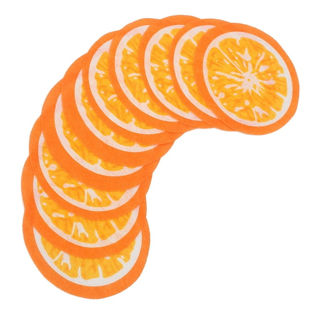 DIY Facial Sheet, Promote Absorption Wet Compress 10pcs Orange Shaped Skin Friendly Local Facial Skin Paper For Home Use
