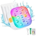 thumbnail image 2 of Colorful Rechargeable LED Pool Light, IP68 Waterproof Bathtub Light, Dimmable Fountain Light with Remote Control, 16 Colors, 6 Dynamic Modes, 2/4/6 Hour Timer, Magnetic Charging, 2 of 6