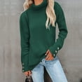 thumbnail image 2 of Women Solid Color Long Sleeve Cowl Neck Pullover Sweater, 2 of 5