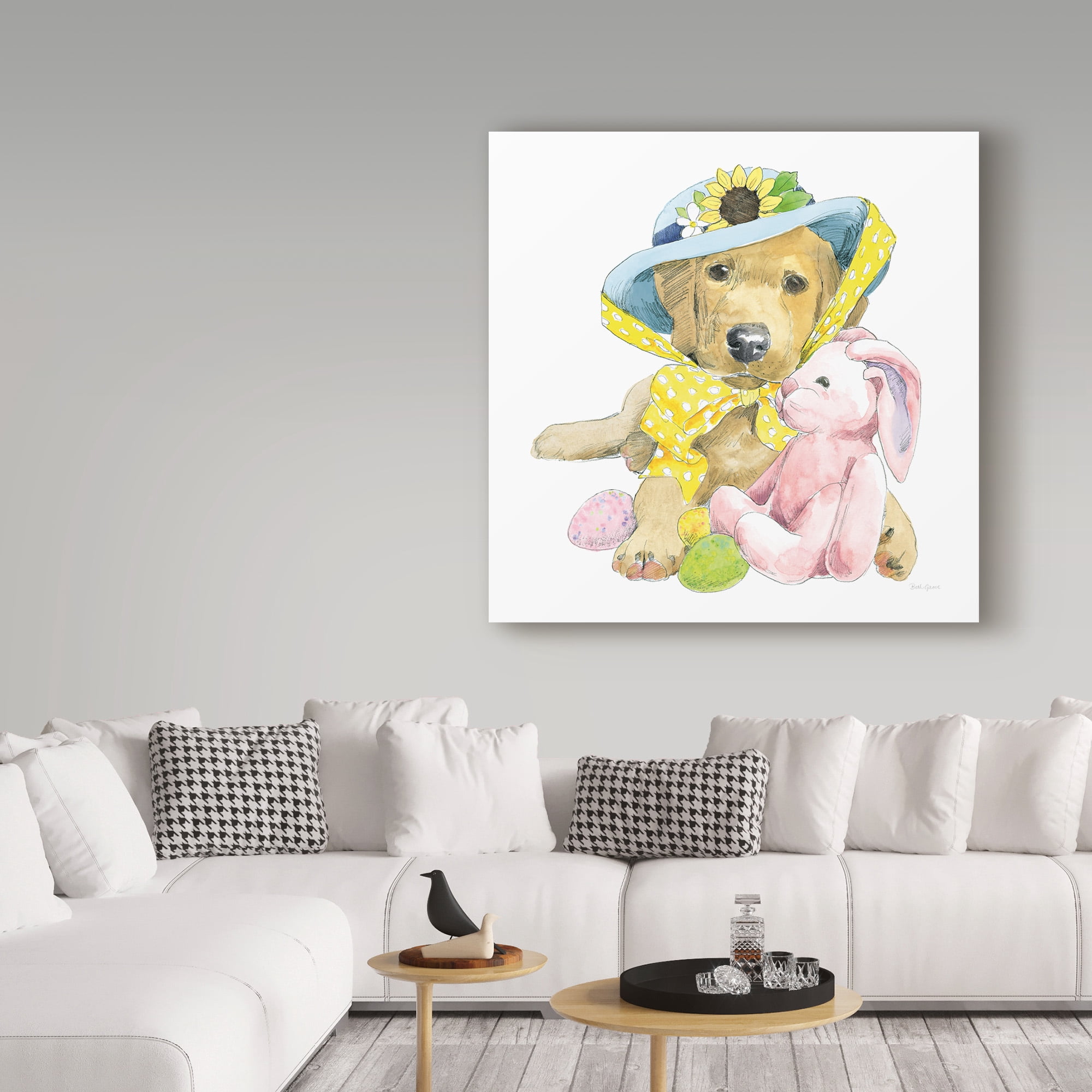 Trademark Fine Art 'Easter Pups VI' Canvas Art by Beth Grove