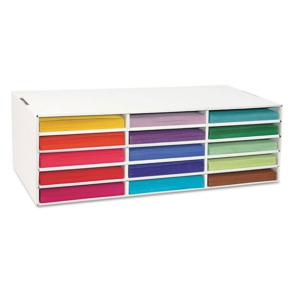 Corrugated Paper Sorter Box, 15 Compartments - Office & Craft Organizer - 13.5" x 28.75" x 8.5" - Document, Mail & File Storage