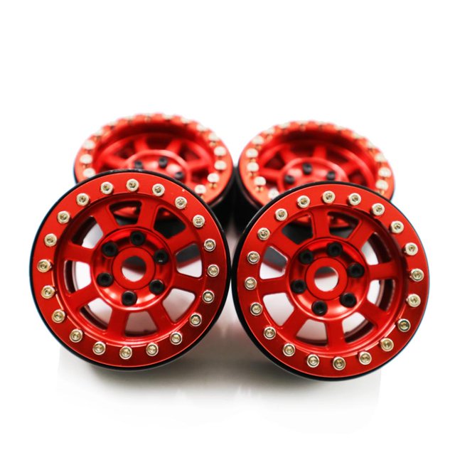 Llantas de Metal Bewildely Aleación de Aluminio 1/10 RGT 86100 86100JC FTX5579 Rojo