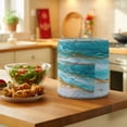thumbnail image 5 of Abstract Waves Pressure Cooker Cover Blue Retro Oil Painting Style Hand-painted Dust Cover for Kitchen Appliances with Top Handle & Storage Pockets, Fits 8 Quart Instant Pot, Air Fryer, Crock Pot, 5 of 9