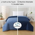 thumbnail image 3 of Mainstays Reversible Microfiber Comforter, Navy, Twin-XL, 3 of 9