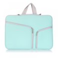 thumbnail image 1 of Funda de neopreno para Chromebook de 11,6 a 12 pulgadas, compatible con MacBook Retina de 12 pulgadas (A1534) y MacBook Air de 11,6 pulgadas (A1465/A1370), color verde menta y turquesa., 1 of 8