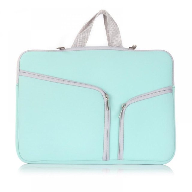 Funda de neopreno para Chromebook de 11,6 a 12 pulgadas, compatible con MacBook Retina de 12 pulgadas (A1534) y MacBook Air de 11,6 pulgadas (A1465/A1370), color verde menta y turquesa.