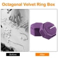 thumbnail image 4 of Unique Bargains Octagon Velvet Ring Box for Wedding Rings Deep Purple, 4 of 7