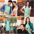 thumbnail image 4 of Pioneer Flower Floral Print Pattern Apron for Women and Men, Cotton Linen Waterproof with Pockets, Adjustable, 33x27 Inch for Kitchen, Gardening, BBQ, Salon, 4 of 6