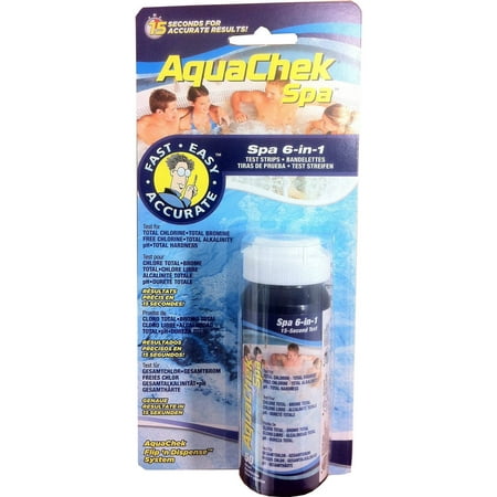 Aquachek 6-in-1 Spa Test Strips for Spas and Hot Tubs, 50