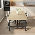 thumbnail image 3 of Industrial Dining Table with Sturdy Metal Frame, Wooden Kitchen Table with Rustic Finish for 6-8 People, 3 of 16