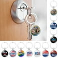 thumbnail image 2 of Wear-resistant Keychain Joe 2024 Key Ring Exquisite Craftsmanship Alloy President Art Glass Dome Keychain, 2 of 8