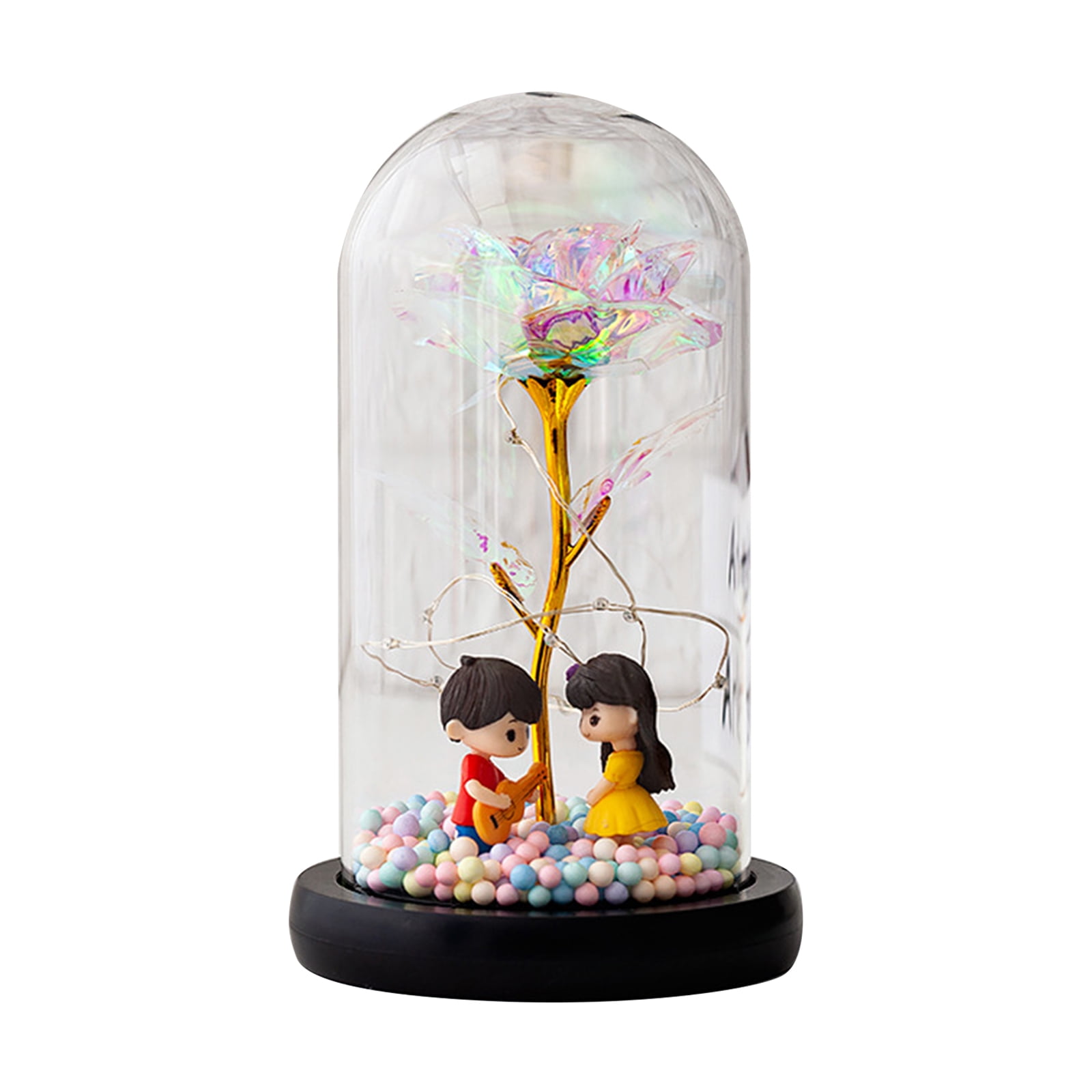 Glass Rose Flower Rose in Glass Forever Rose Flower Present for Women