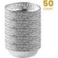 thumbnail image 3 of 7'' Inch Round Tin Foil Pans Disposable Aluminum, Freezer & Oven Safe - For Baking, Cooking, Storage, Roasting, & Reheating, Pack of 50, 3 of 4