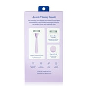 Athena Club 5-Blade Womens Razor Kit - 1 Handle, 2 Blade Refills, Magnetic Hook - Lilac