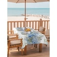 thumbnail image 2 of Outdoor Tablecloth with Umbrella Hole for Patio/Picnic/Party/Camping, Hydrangea Eucalyptus Waterproof Table Cloth Rectangle Table Cover Washable, Summer Botanical Leaves Butterfly (60"x 120"), 2 of 9