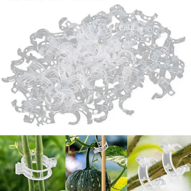 Secured Plastic Plant Clip, 2024 Upgrade Plant Support Clips, Garden Clips for Climbing Plants, Plastic Trellis Clips Plant Support Clips Tomato Grape