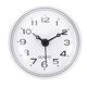 thumbnail image 4 of Reloj de ducha de baño a prueba de agua, reloj de pared redondo mini con ventosa, blanco, 4 of 7