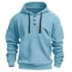 thumbnail image 4 of pstuiky camisas de manga larga para hombre, Sudadera con capucha y manga larga para hombre, estilo informal, deportiva, con cordón y bolsillos, de color liso y a la moda xxl, 4 of 5