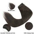 thumbnail image 3 of SEGO Wire in Human Hair Extensions Hidden Hair Extensions with Invisible Band Translucent Fish Line Hairpiece without Clip, 3 of 8