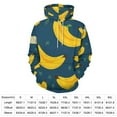 thumbnail image 2 of _Maine Banana Pattern (4) Men's Women Vintage 3D Hooded Sweatshirt - All-Season Loose Fit Streetwear, 2 of 6
