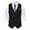 Black, variant on Puffer vest Mens Fashion Stripes Retro Casual Suit Vest
