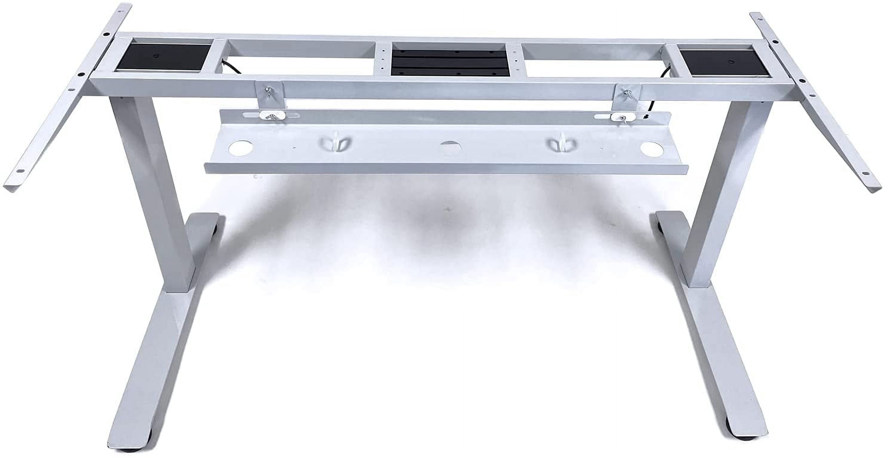 ApexDesk Elite Series 60" W Electric Height Adjustable Standing Desk (Light Oak Top, White Frame)