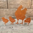 thumbnail image 2 of 4Pcs Rusty Chicken Ground Insertion Set Garden Flower Pot Decoration Pile, 2 of 8