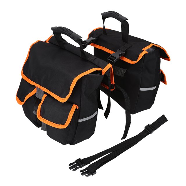 Bolsa trasera de ciclismo ANGGREK Accesorio de bicicleta Desmontable a prueba de lluvia Negro Naranja