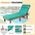 thumbnail image 4 of XXLYY Chaise Lounge Cushions Outdoor, Water-Resistant Patio Lounge Chair Cushion with Ties and Pillows, 3'' High-Density Foam Lounge Replacement Cushion for Lawn Pool, 4 of 7