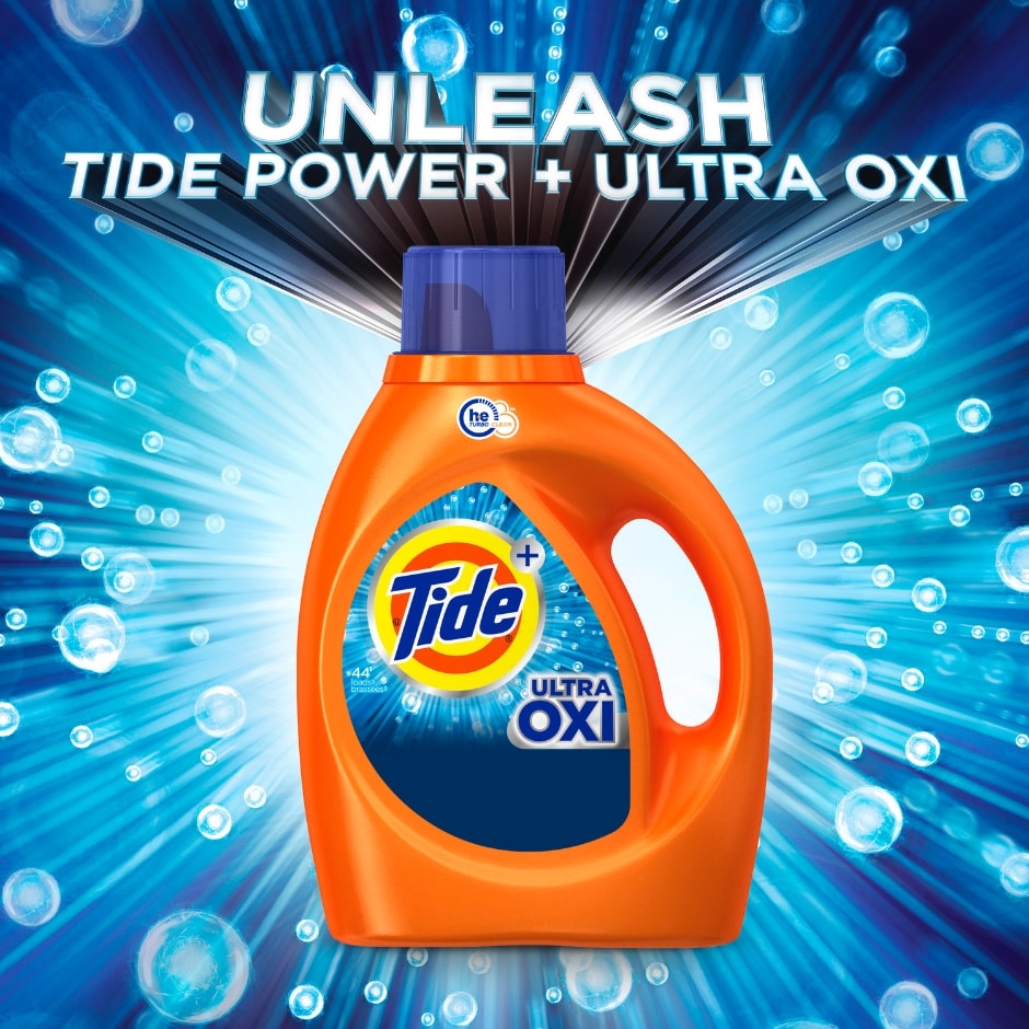 Tide Ultra Oxi Liquid Laundry Detergent (Pack 3) - 72 Loads, 111fl