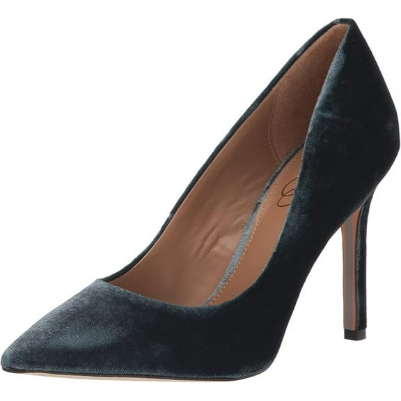 Sam Edelman Hazel Washed Teal Stiletto Heeled Dress Shoes Pointed Toe Pumps (Washed Teal, 8)