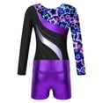 thumbnail image 3 of YONGHS Teens Kids Girls 2Pcs Dance Outfits Gymnastics Sport Leotard with Shorts Dancewear Unitard Neon Black 12, 3 of 7