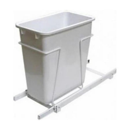 

35Q Single Bottom Mount WasteBin White - 14.75 W x 16 D in.