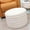 Cream, variant on Round Footstool Ottoman, 20x14 Inches Multi-Functional Modern Foot Stool,Floor Poufs, Sofa Footrest Extra Seating for Living Room, Entryway, Hallways and Bedrooms (Gray)