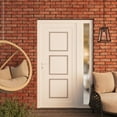 thumbnail image 2 of Front Exterior Prehung Metal-Plastic Door Frosted Glass | Manux 8661 White Silk | Side Sidelite Transom | Office Commercial and Residential Doors Entrance Patio Garage 48 x 80 (W36+12x80) Right-hand, 2 of 5