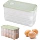 thumbnail image 1 of Egg Container Refrigerator, Plastic Egg Box Storage for 20 Eggs Box Egg Storage Plastic Egg Trays with Lid, for Kitchen / Camping (Double Layer), 1 of 5
