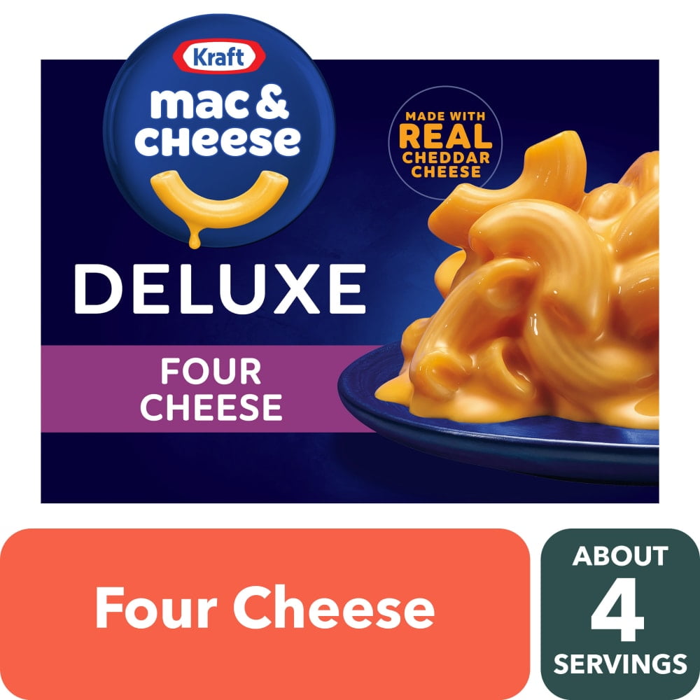 Pack of 2 Kraft Deluxe Four Cheese Mac N Cheese Macaroni and Cheese Dinner, 14 oz (packaging may vary)