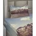 thumbnail image 2 of Ambesonne Mountain Fitted & Top Sheet Set with Sham, Canada River and Trees, Multicolor, 2 of 4