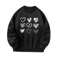 thumbnail image 2 of Sudadera negra para mujer, estilo casual, holgada, moderna y ligera. S, 2 of 9