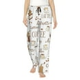 thumbnail image 2 of Kdxio Women's Comfy Stretch CoffeePrint Drawstring Pajama Pants-Medium, 2 of 9