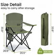 thumbnail image 3 of FREESKY Camping Chair 2 Pack Outdoor Folding Chairs with Cooler Bag & Side Pocket Portable Lightweight Chair, Green, 3 of 9