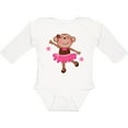 thumbnail image 3 of Inktastic Ballerina Dance Monkey Girls Long Sleeve Baby Bodysuit, 3 of 5