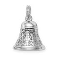 thumbnail image 4 of 925 Sterling Silver Solid Moveable Polished Movable Bell Charm 20x15mm Wide Pendant Necklace for Women, 4 of 4