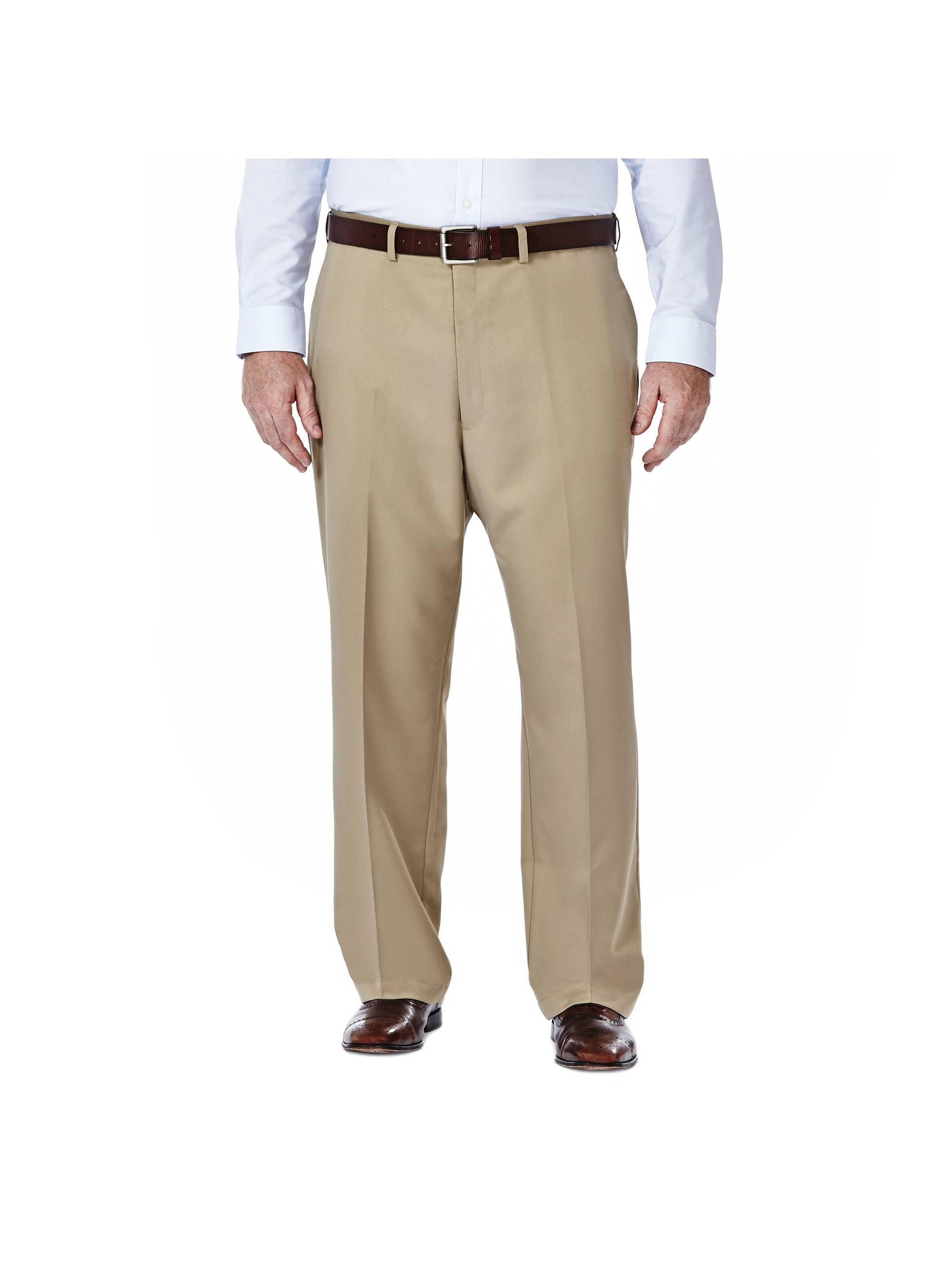 NWT MENS HAGGAR CLASSIC FIT WORK TO WEEKEND FLAT PANTS $60 STRING 41114957522 